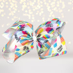 Rainbow pop toy bow for hair- rainbow pop hair barrettes- rainbow Barrette- hair accessories