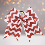 6.5 Glitter Chevron Gross Grain Christmas Cheer Bow