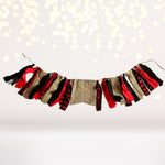 Buffalo plaid and burlap banner, lumberjack party supplies, Buffalo check party banner-plaid decorations