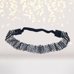 Black Glistening Rhinestone Headband