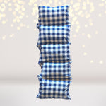Blue Plaid Kids Pillow Bed Floor Lounger