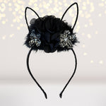 Easter Bunny Headband with Flowers