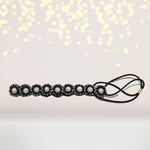 Elegantly Simple Silver Pearl and Rhinestone Headband