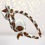 Football Print Bow Headband, Football Bow Headband