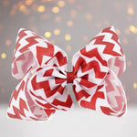 Girls Glitter Chevron Hair Bow, Glitter Hair Bow, Girls Glitter Holiday Bow