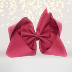 Girls Large Chunky Hair bow, Girls Basic 6 inch Hair Bow