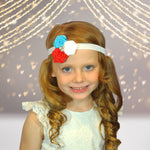 Girls Rosette Soft Elastic Headband