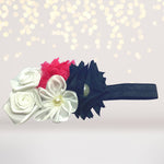 Girls Shabby Flowers Soft Elastic Headbands