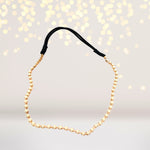 Headband - Ivory Rhinestone Headband, Gold And Ivory Headband