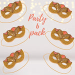 Kids Golden Bird Animal Costume Face Mask 6 pack, Golden Bird Costume Face Mask, Child Bird Animal Face Mask,