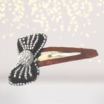 Hair Clip - Large Bling Bow Snappy Clip