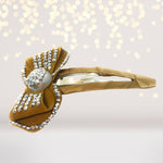 Hair Clip - Large Bling Bow Snappy Clip