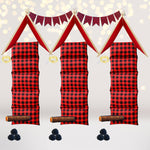 Lumberjack Birthday Sleepover Pack, Holiday Buffalo Plaid Party Supplies