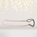 Headband - Pink Rhinestone Boho Headband, Pink Rhinestone Headband