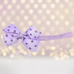 Headband - Polka Dot Chunky Bow Soft Elastic Headband, Polka Dot Bow Baby Headband