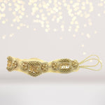 Scalloped Gold Beaded Headband
