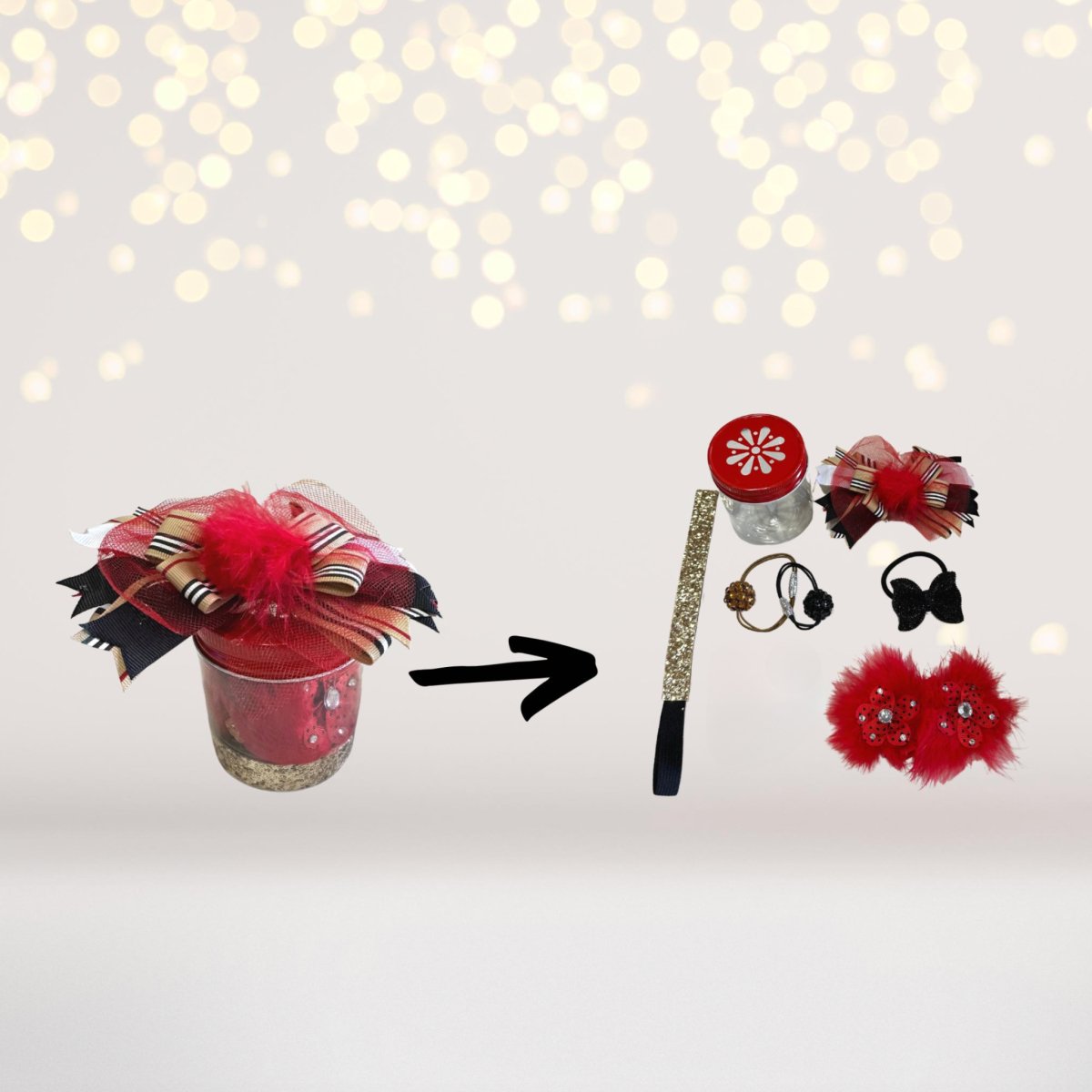 Red and Black Party Favors Jars