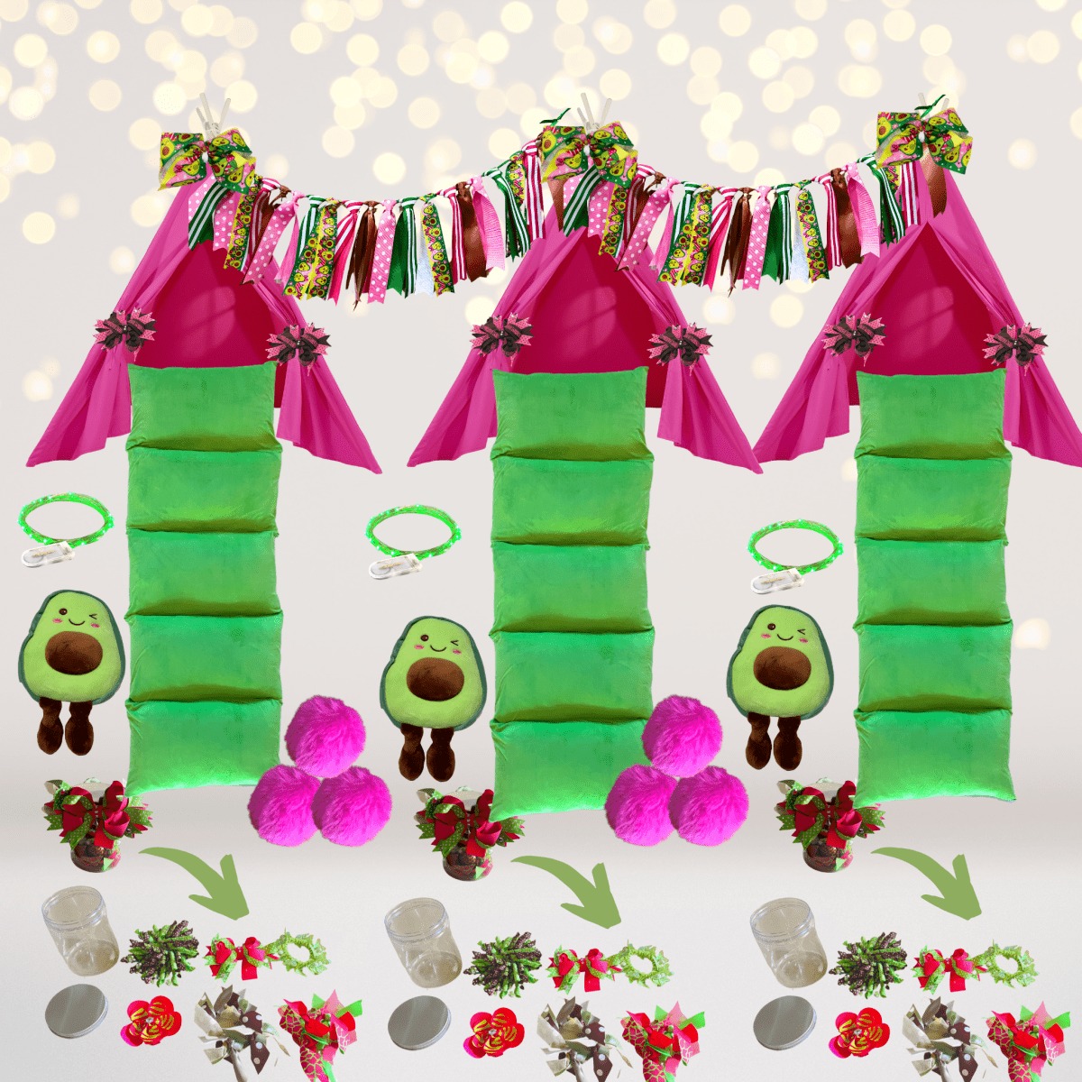 Avocado Birthday Party Set for 3, Avocado Party Decorations