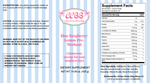 Blue Raspberry Lemon Pre-Workout Supplement Powder label