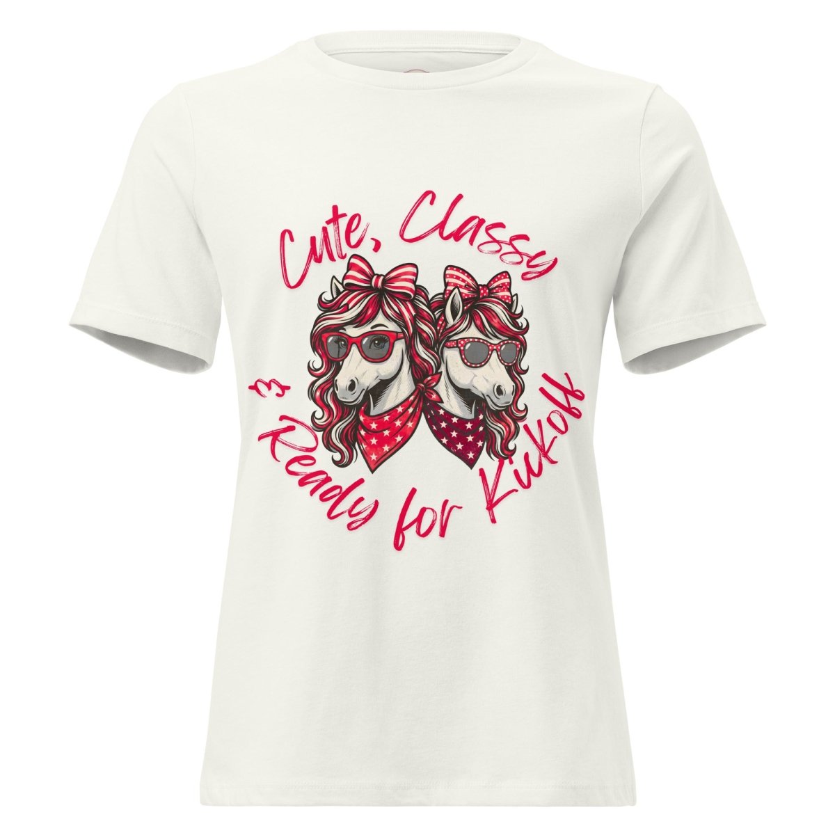 Classic Crimson & Cream Game Day Relaxed Short-Sleeve Tee | Premium Comfort Tailgate Apparel