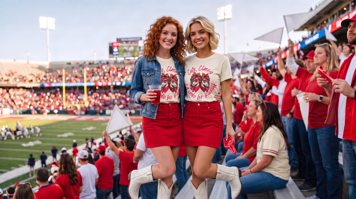 Classic Crimson & Cream Game Day Relaxed Short-Sleeve Tee | Premium Comfort Tailgate Apparel