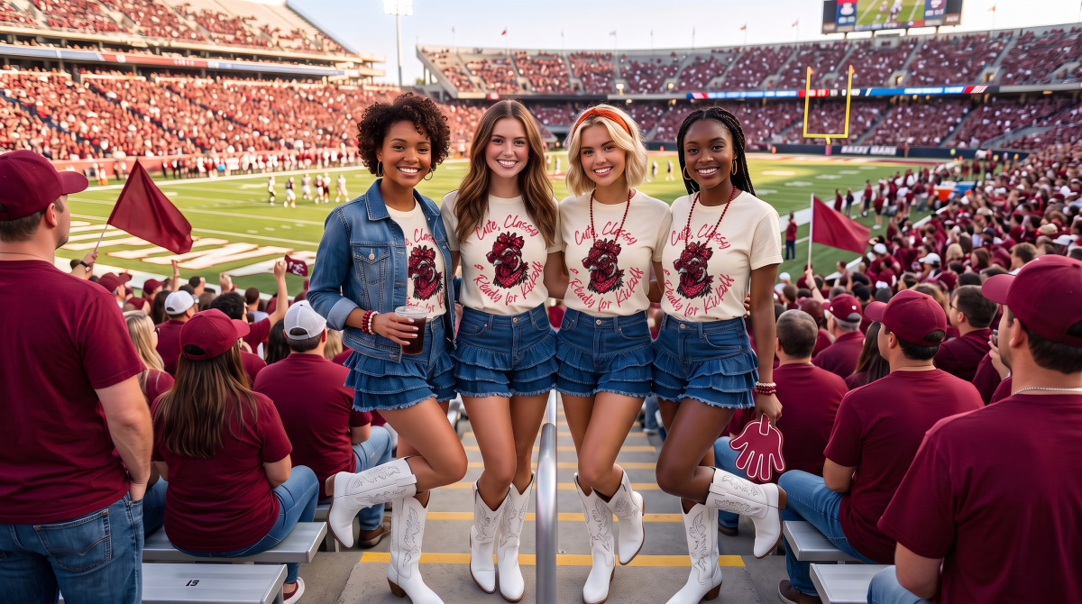 Classic Garnet & Black Game Day Relaxed Short-Sleeve Tee | Premium Comfort Tailgate Apparel