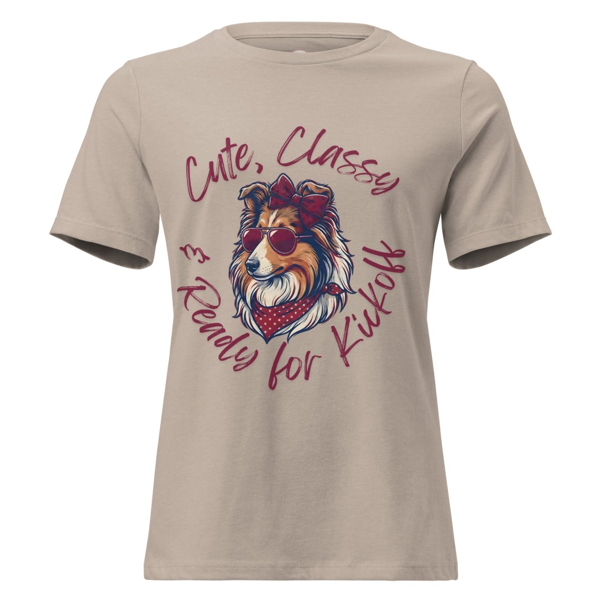 Classic Maroon Game Day Relaxed Short-Sleeve Tee | Premium Comfort Women’s College Tailgate Apparel