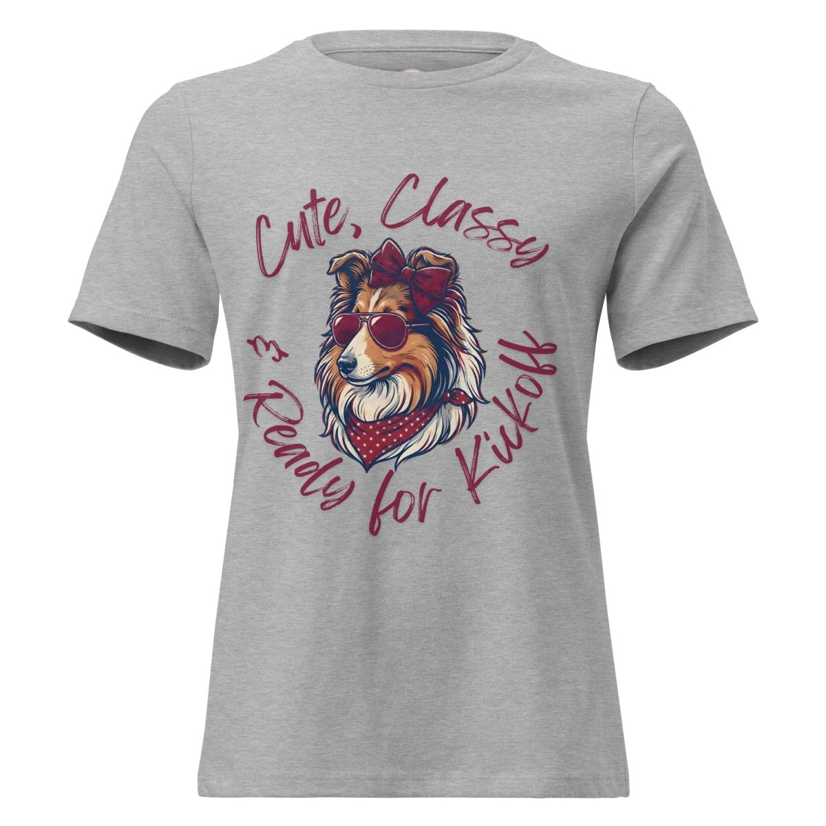 Classic Maroon Game Day Relaxed Short-Sleeve Tee | Premium Comfort Women’s College Tailgate Apparel