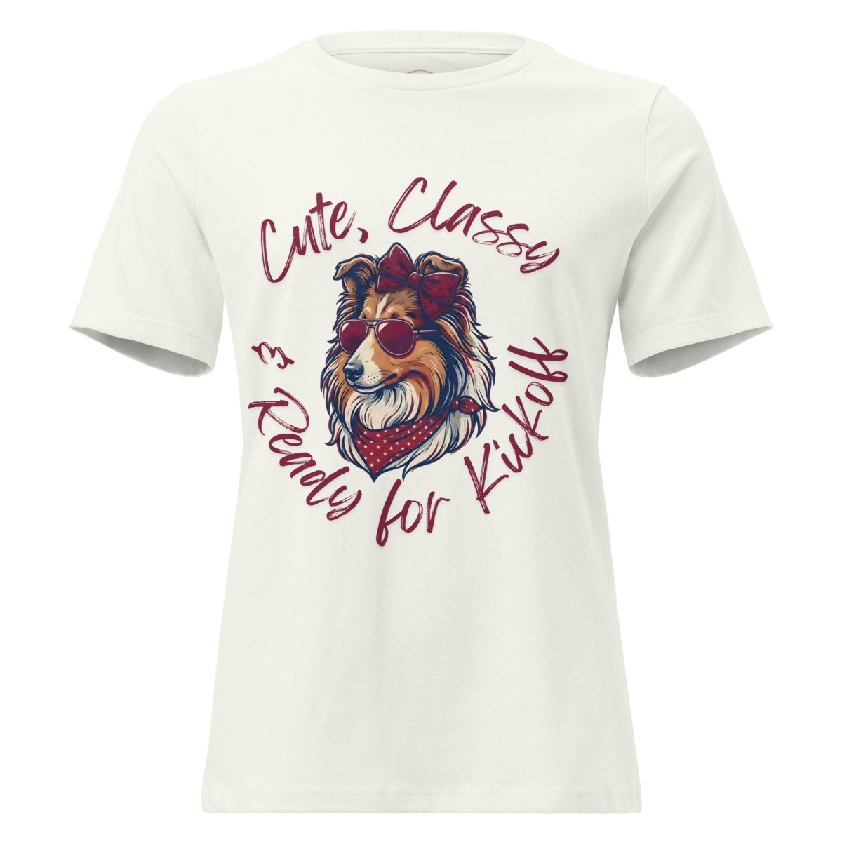 Classic Maroon Game Day Relaxed Short-Sleeve Tee | Premium Comfort Women’s College Tailgate Apparel