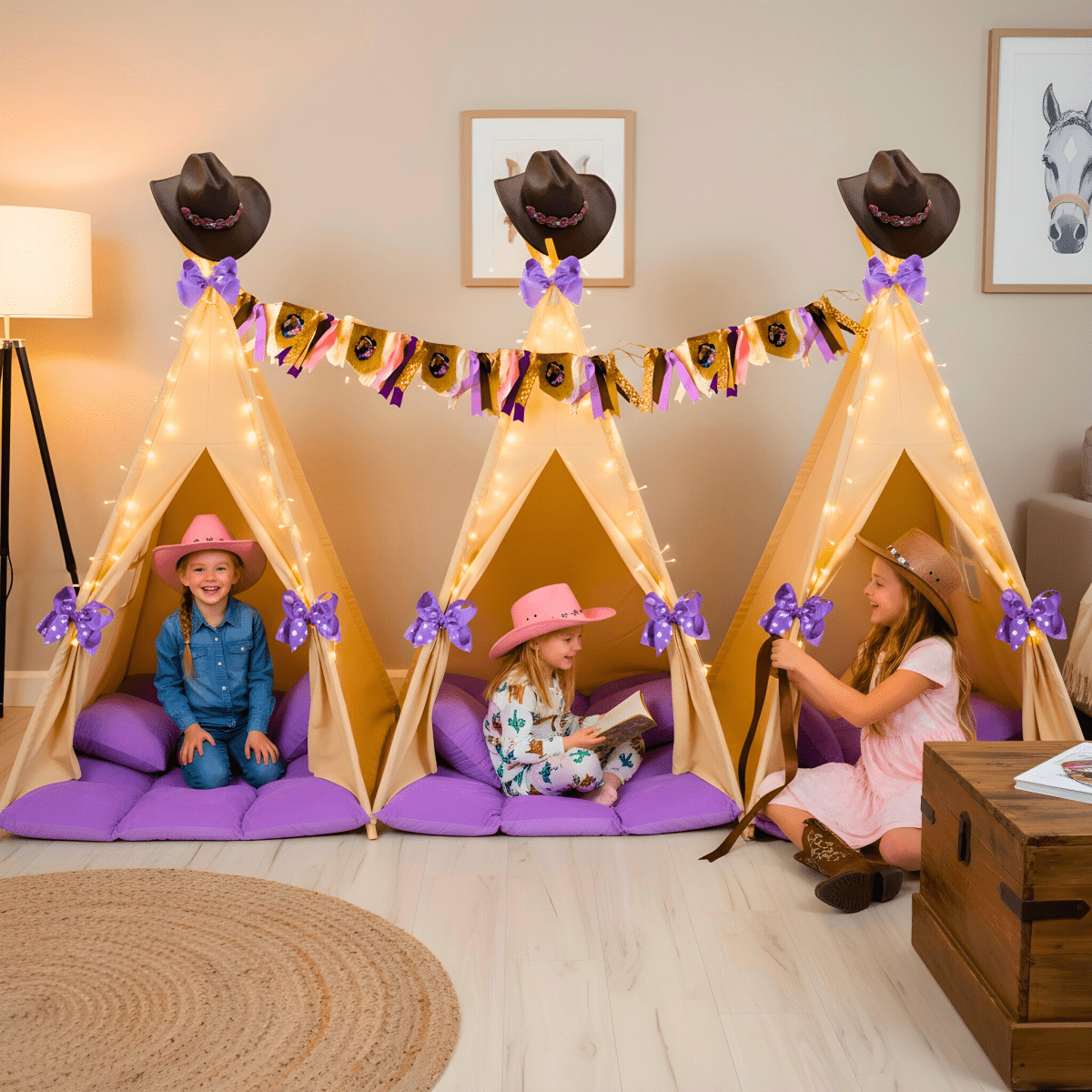 Cowgirl Birthday Party Supplies Box