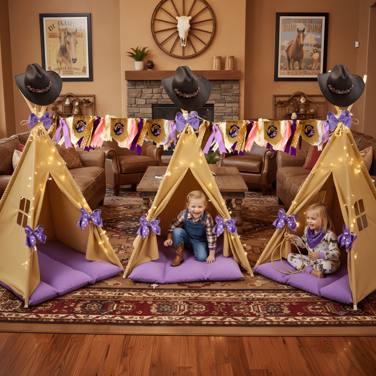 Cowgirl Birthday Party Supplies Box