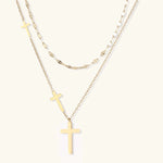 Divine Layers Cross Necklace Set | Chicky Chicky Bling Bling