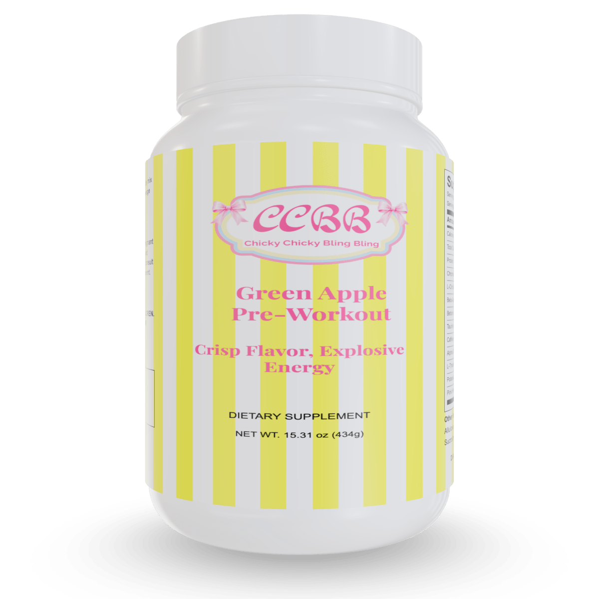 Green Apple Pre-Workout Powder Supplement by Chicky Chicky Bling Bling