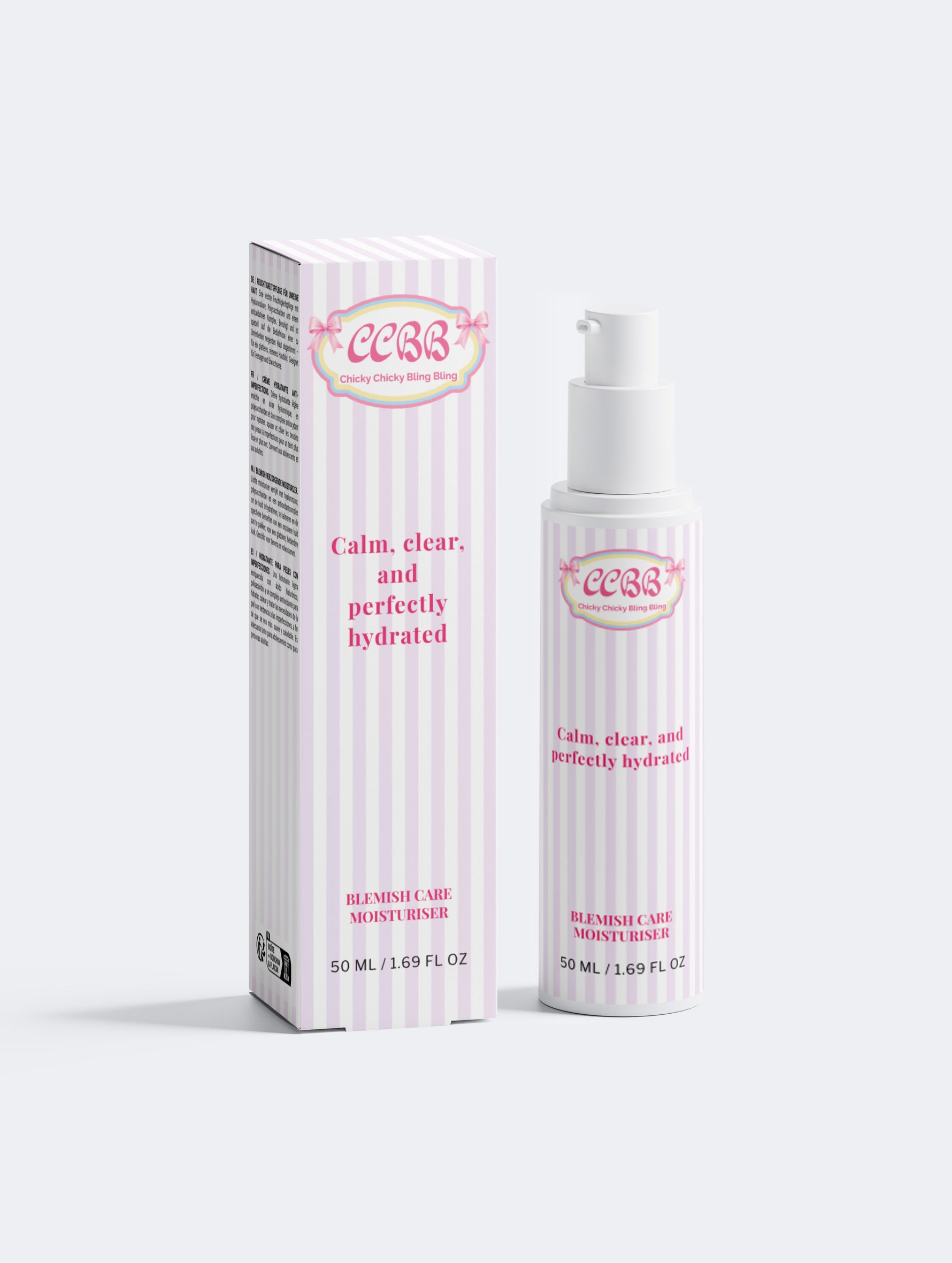 Blemish Care Moisturiser 50ml pump bottle upright display