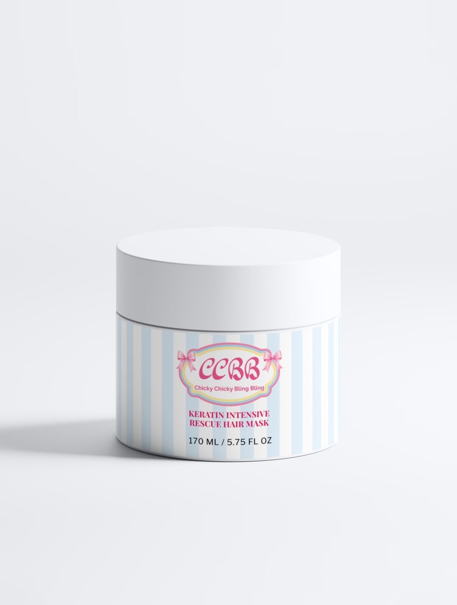 Keratin Intensive Rescue Hair Mask jar front view in professional packaging