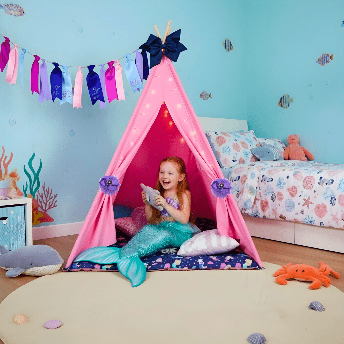 Mermaid Teepee Tent Gift Set