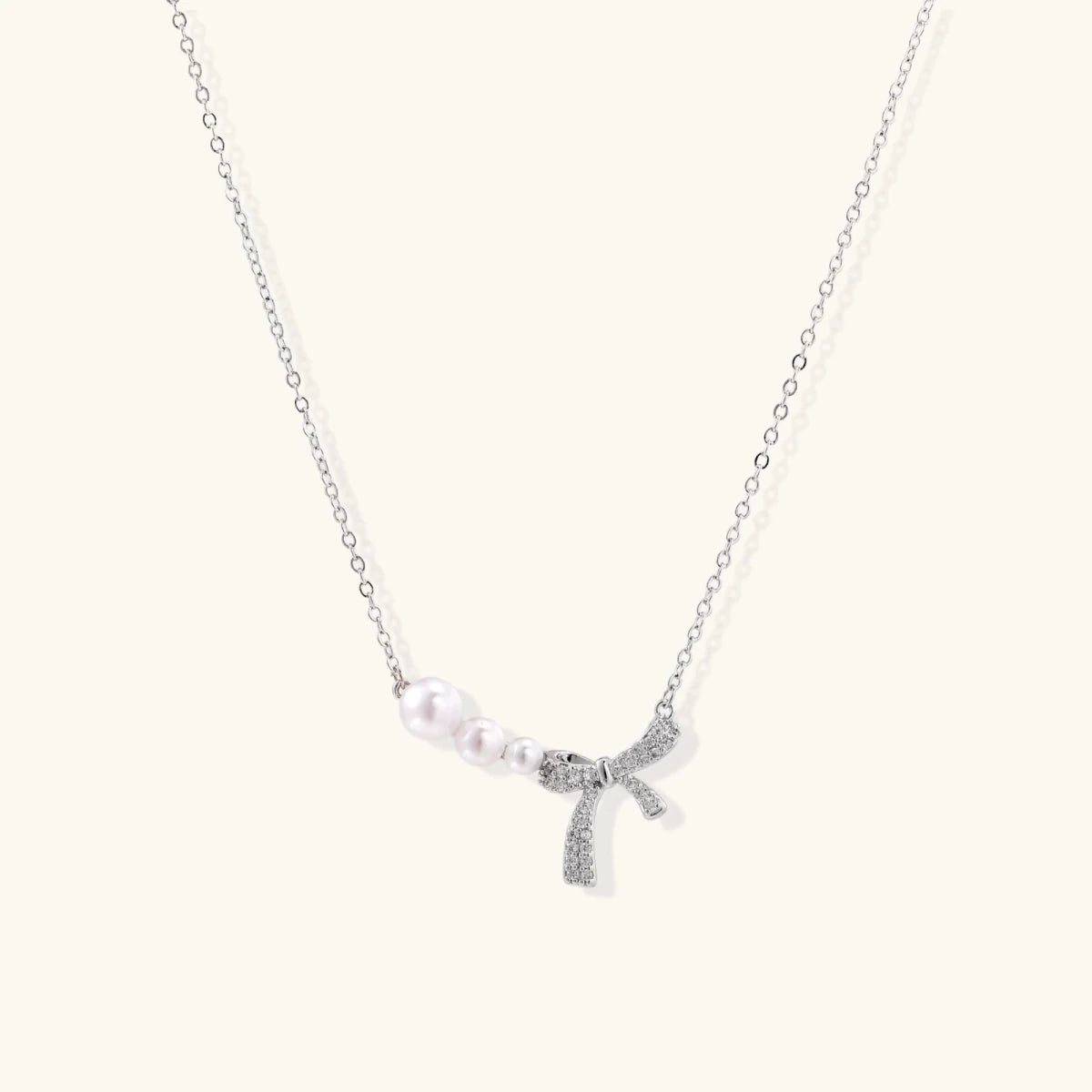 Pearl Bow Necklace | Chicky Chicky Bling Bling