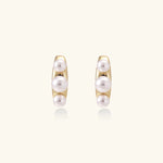 Pearl Trio Curve Studs | Chicky Chicky Bling Bling