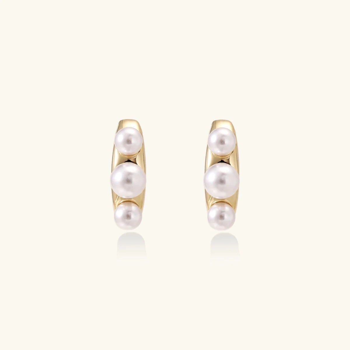 Pearl Trio Curve Studs | Chicky Chicky Bling Bling