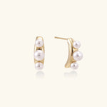 Pearl Trio Curve Studs | Chicky Chicky Bling Bling