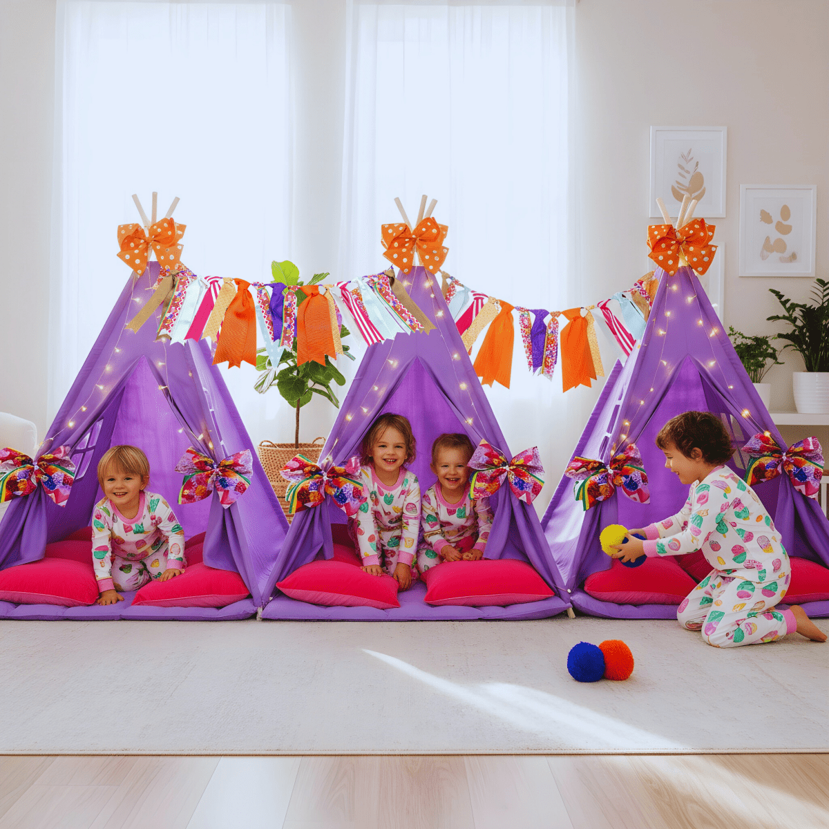 Rainbow Parties Ice Cream Sleepover Party Supplies Kit