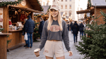 Santa's Favorite Fashionista Cropped Hoodie | Festive Holiday Lounge