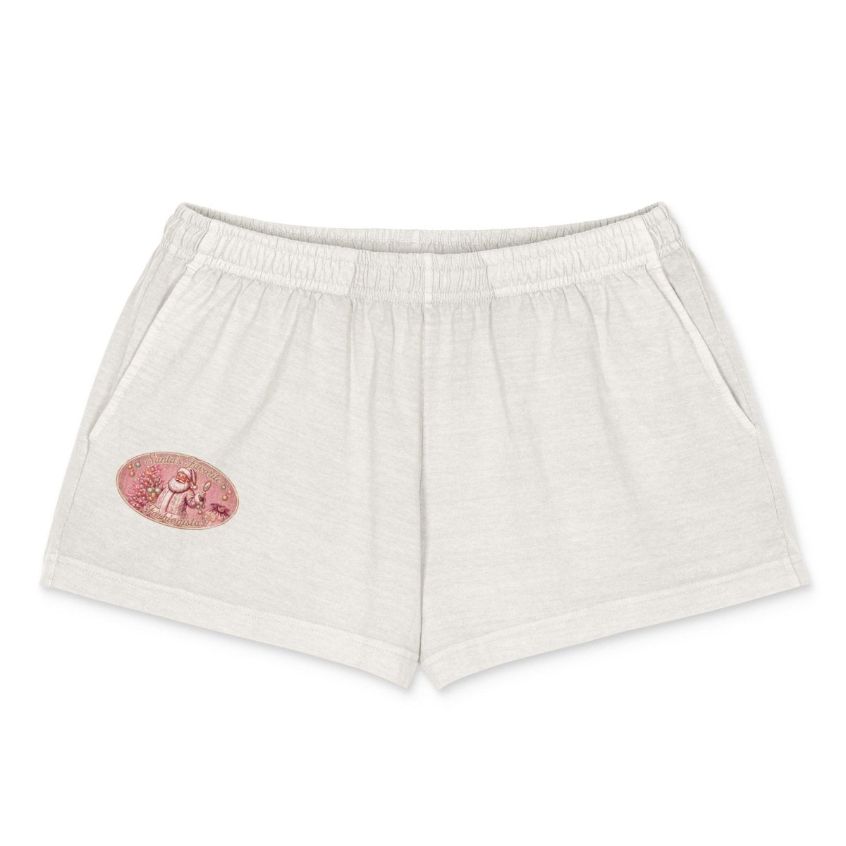 Santa's Favorite Fashionista Heavyweight Lounge Shorts | Vintage Wash Cotton Apparel