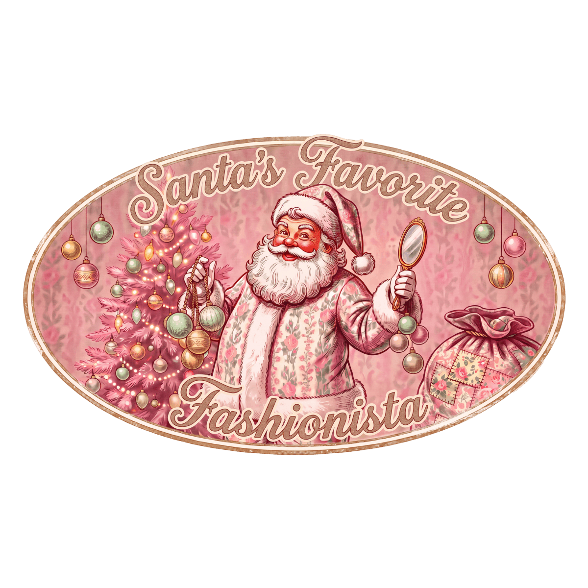 Santa's Favorite Fashionista Relaxed T-Shirt | Festive Holiday Gift Tee