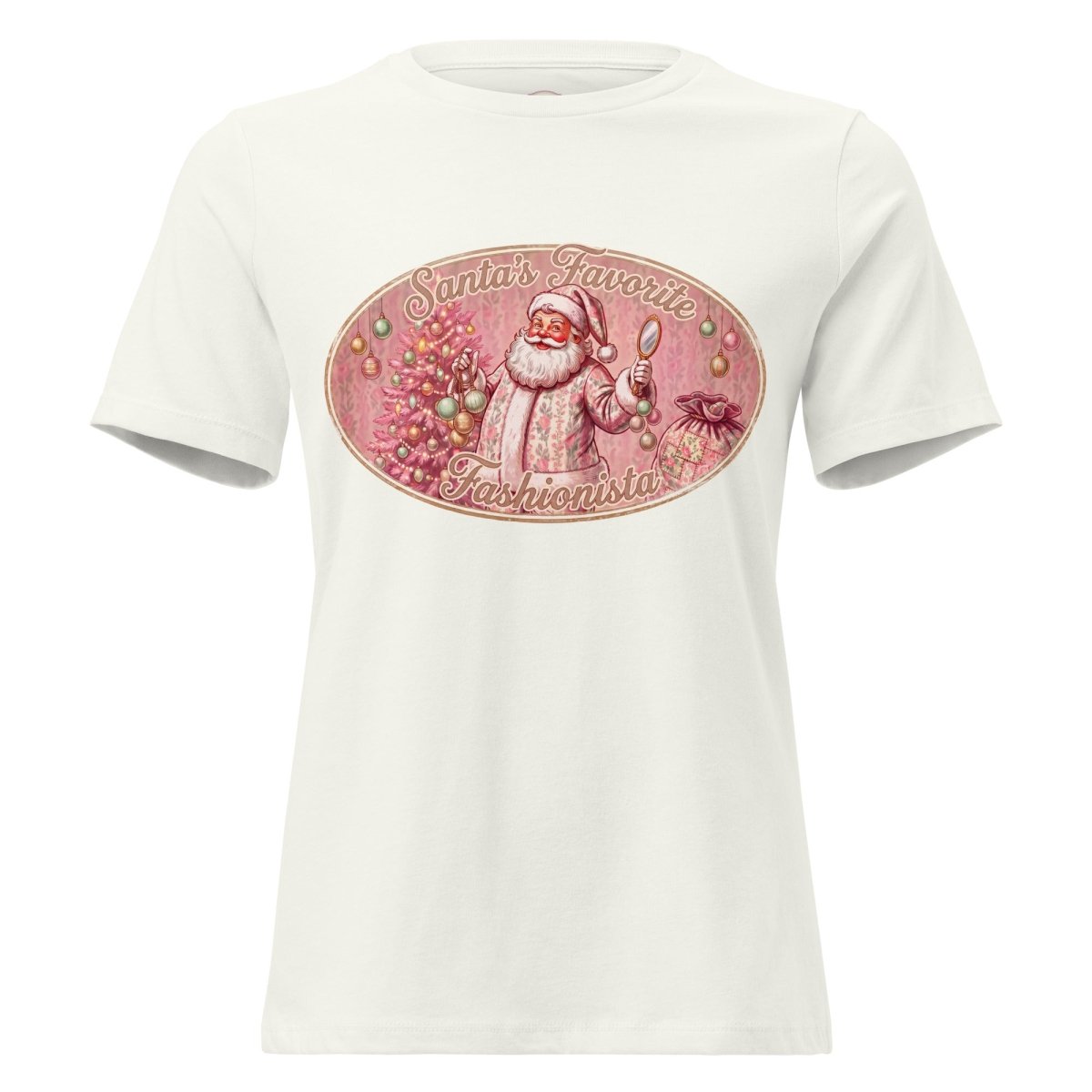 Santa's Favorite Fashionista Relaxed T-Shirt | Festive Holiday Gift Tee