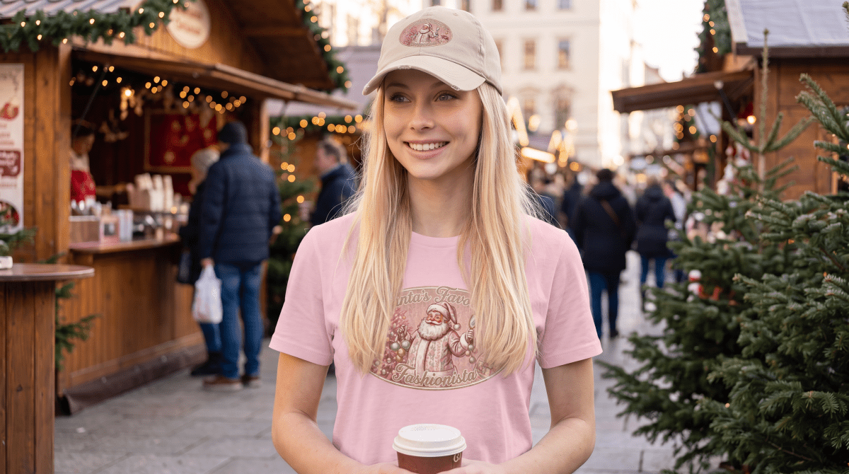 Santa's Favorite Fashionista Relaxed T-Shirt | Festive Holiday Gift Tee