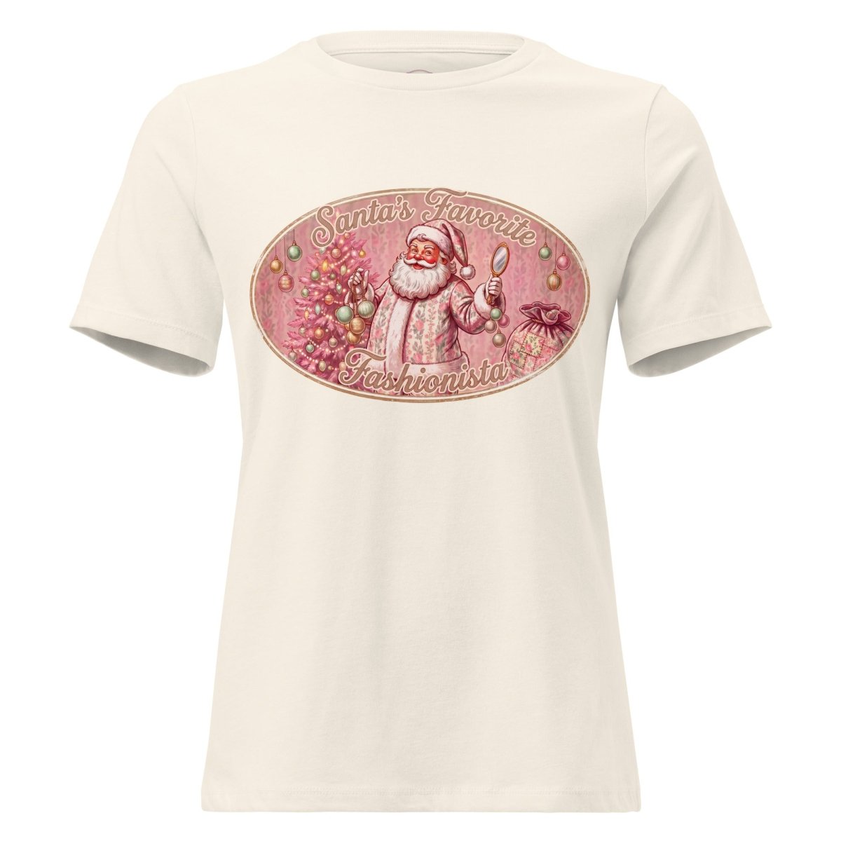 Santa's Favorite Fashionista Relaxed T-Shirt | Festive Holiday Gift Tee