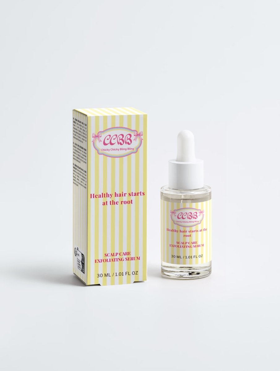 Scalp Care Exfoliating Serum bottle front view in minimalist packaging