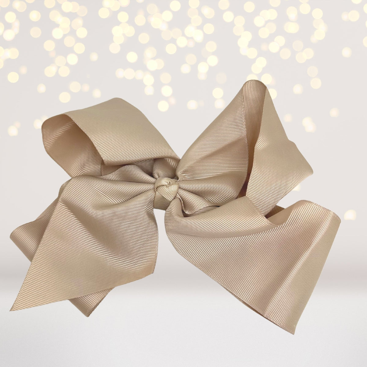 khaki big bows for hair, girls hair bow, accessories for hair, basic 8 inch hair bow