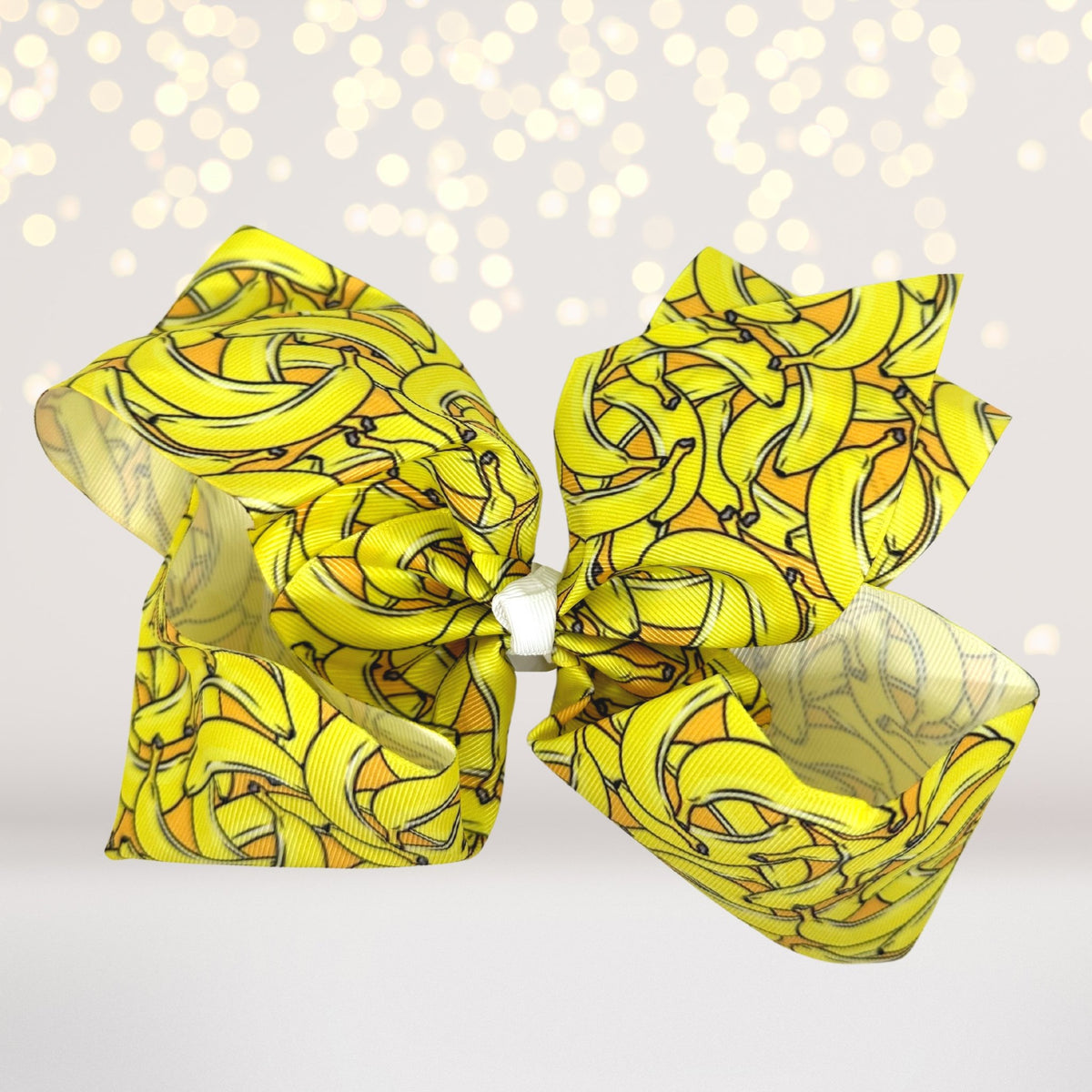 Bananas bow for hair- bananas hair barrette- bananas hair barrettes- bananas hair clip- bananas hair bow